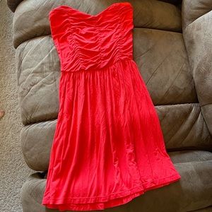 Red Strapless Dress